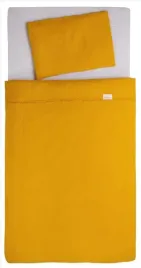 posciel-muslinowa-100x135-muslin-zolta-z-ochraniaczem-babymatex