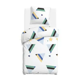 posciel-140x200-biala-turkusowa-geometria-z-jedna-poszewka-cottonlove