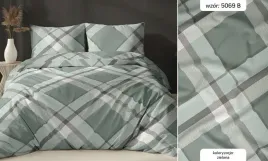 posciel-satynowa-160x200-zielona-kratka-zapinana-na-suwak-karo-satin