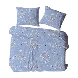 posciel-z-kory-200x220-niebieska-w-drobne-kwiaty-i-liscie-karo-collection