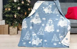 koc-bawelniany-akrylowy-150x200-swiateczny-skrzaty-niebieski-bialy-glamour