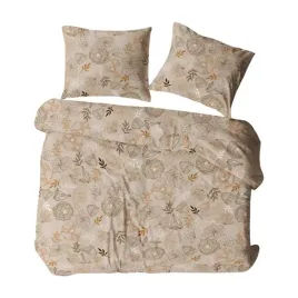 posciel-z-kory-200x220-cappuccino-wielokolorowa-kwiaty-liscie-bielawa-karo
