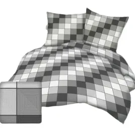 posciel-z-kory-200x220-kostka-kratka-geometria-szara-grafitowa