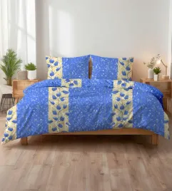 posciel-z-kory-200x220-niebiesko-bezowa-w-pasy-i-liscie-kora-home