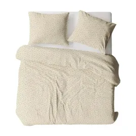 posciel-z-kory-180x200-kremowa-niebieska-liscie-bielawa-karo