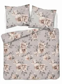posciel-z-perkalu-220x200-taupe-w-duze-bezowe-kwiaty-soft-garden