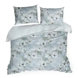 posciel-satynowa-220x200-spring-szara-jasna-niebieska-w-biale-kwiaty