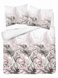 posciel-satynowa-220x200-biala-tropikalne-liscie-rozowe-home-elegance