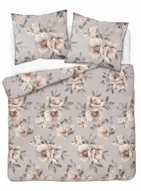 posciel-z-perkalu-220x200-taupe-w-duze-bezowe-kwiaty-soft-garden