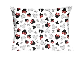 poszewka-bawelniana-40x60-myszka-biala-czarna-czerwone-kokardki-kids