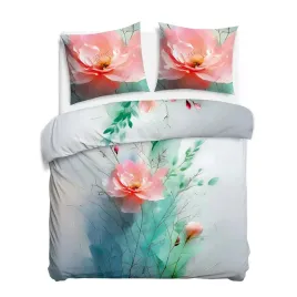 posciel-satynowa-220x200-kwiaty-szara-rozowa-satynlove-premium