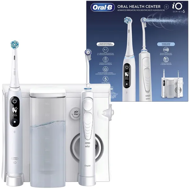 Oral-B Zestaw Irygator CENTER OXYJET + Szczoteczka iO 6 Elektryczna
