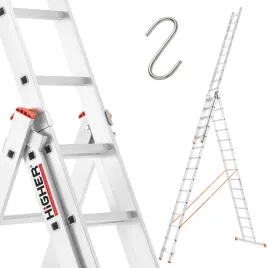 drabina-aluminiowa-3x14-wielofunkcyjna-higher-150kg-profesjonalna