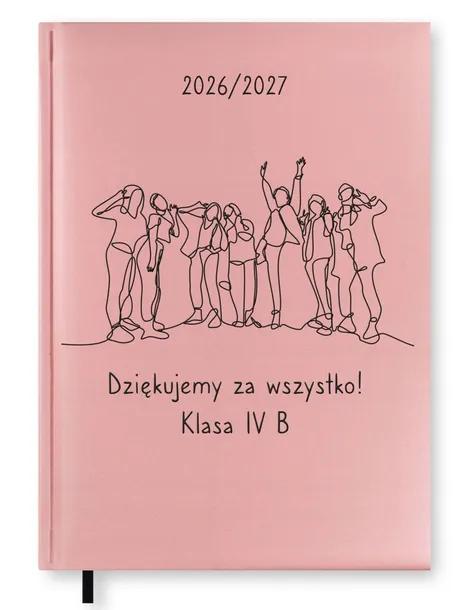 KALENDARZ NAUCZYCIELA 2026/2027 A5 DZIENNY LAGO RÓŻOWY PERSONALIZACJA