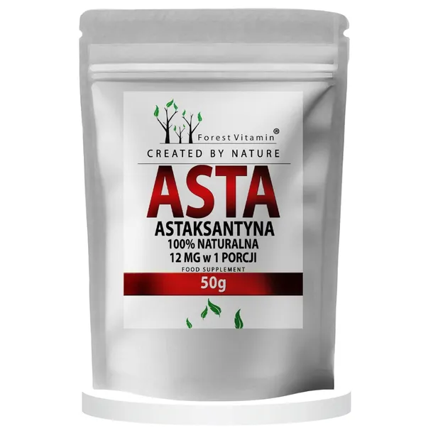 Forest Vitamin Astaksantyna 12mg Ekstrakt z alg Antyoksydant 50g 83 porcje