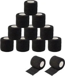 tasma-bandaz-kohezyjny-zestaw-12-sztuk-czarne-5cm-x-45m