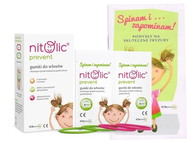 Gumki do włosów dla dzieci NITOLIC na wszy i gnidy ochronne przeciw wszom 4