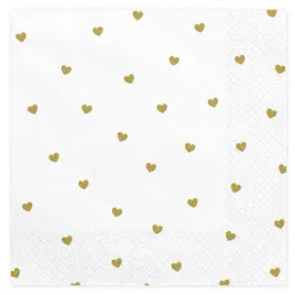 serwetki-do-decoupage-party-deco-biale-zlote-serca-33x33-cm-3-warstwy