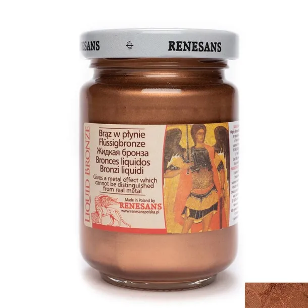 Farba metaliczna Brąz w płynie Renesans 125ml miedź do Decoupage