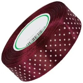 wstazka-satynowa-w-biale-kropki-25-mm-23-m-bordowa-tasiemka