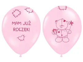 balony-na-urodziny-mam-juz-roczek-mis-6-sztuk-rozowe-30cm