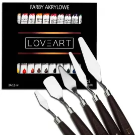 farby-akrylowe-loveart-24x12ml-szpachelki-malarskie-metalowe-5-sztuk