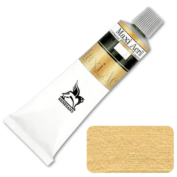 Farba akrylowa metaliczna Renesans Maxi Acril 60ml – złoto bogate