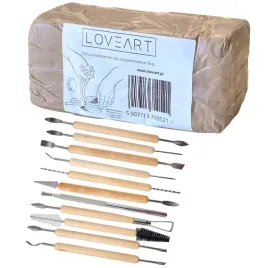 zestaw-rzezbiarski-glina-5kg-11-elementow-narzedzi-do-modelowania-gliny