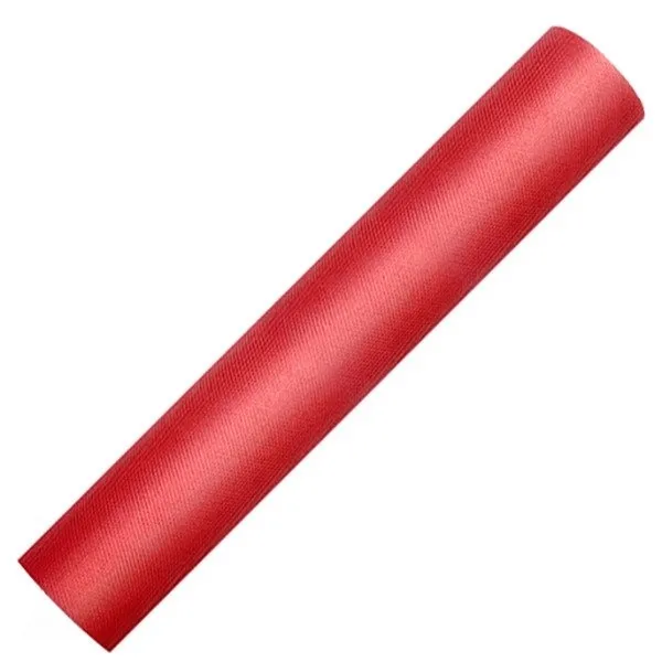 Tiul dekoracyjny 30 cm 9 m czerwony materiał na rolce DIY dekoracje