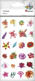 naklejki-foliowe-titanum-kwiaty-wielokolorowe-24-szt-samoprzylepne