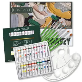 zestaw-malarski-artystyczny-farby-gwasze-24x12ml-plotno-paletka-pedzle-8szt