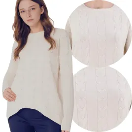 bezowy-sweter-damski-bawelniane-klasyczne-swetry-dlugi-rekaw-na-jesien