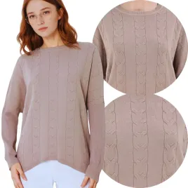 bezowy-sweter-damski-bawelniane-klasyczne-swetry-dlugi-rekaw-na-jesien