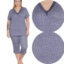 pizama-damska-dwuczesciowa-wiskoza-krotki-rekaw-3-4-spodnie-plus-size