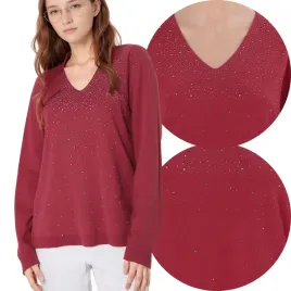 czerwony-sweter-damski-wiskoza-eleganckie-modne-dlugi-rekaw
