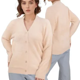 bezowy-sweter-damski-welna-rozpinane-klasyczne-eleganckie-modne-dlugi-rekaw