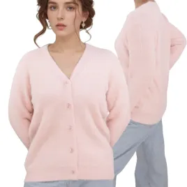 rozowy-sweter-damski-welna-rozpinane-klasyczne-eleganckie-modne-dlugi-rekaw