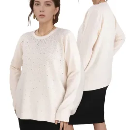 bezowy-sweter-damski-wiskoza-klasyczne-eleganckie-modne-swetry-dlugi-rekaw
