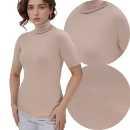 bezowy-sweter-damski-wiskoza-klasyczne-eleganckie-modne-swetry-krotki-rekaw