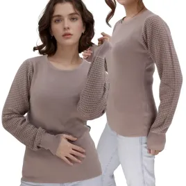 brazowy-sweter-damski-wiskoza-klasyczne-swetry-dlugi-rekaw-na-jesien