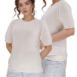 bezowy-sweter-damski-wiskoza-klasyczne-swetry-krotki-rekaw-na-jesien