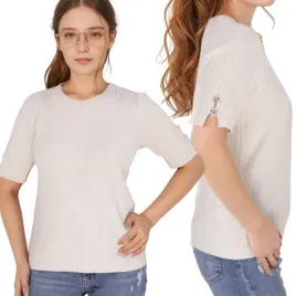 bezowy-sweter-damski-wiskoza-klasyczne-swetry-krotki-rekaw-na-jesien