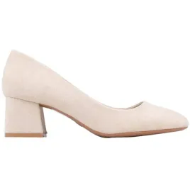 czolenka-damskie-na-slupku-buty-wsuwane-zamszowe-wkladka-ekoskora-bezowe