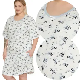 koszula-nocna-damska-bawelniana-turecka-krotki-rekaw-guziki-podomka