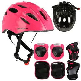 kask-rowerowy-regulowany-ochraniacze-zestaw-na-rolki-rower-deskorolke