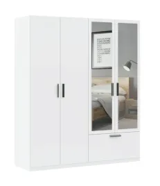 szafa-kora-biala-180-cm-z-lustrami-4-drzwi-1-szuflada-garderobiana
