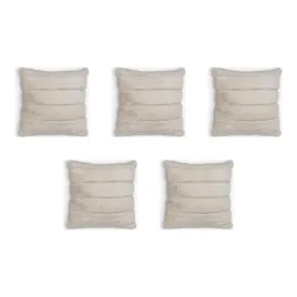 5-szt-poduszka-ozdobna-45x45-cm-bezowa-welur-futro-poliester