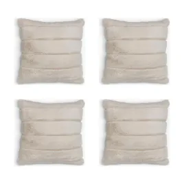 4-szt-poduszka-ozdobna-45x45-cm-bezowa-welur-futro-poliester