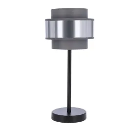 candellux-hare-lampa-stolowa-czarny-1x60w-e27-abazur-szary-srebrny
