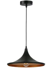 lampa-wiszaca-led-sufitowa-e27-mezo-zyrandol-stozek-czarno-zlota